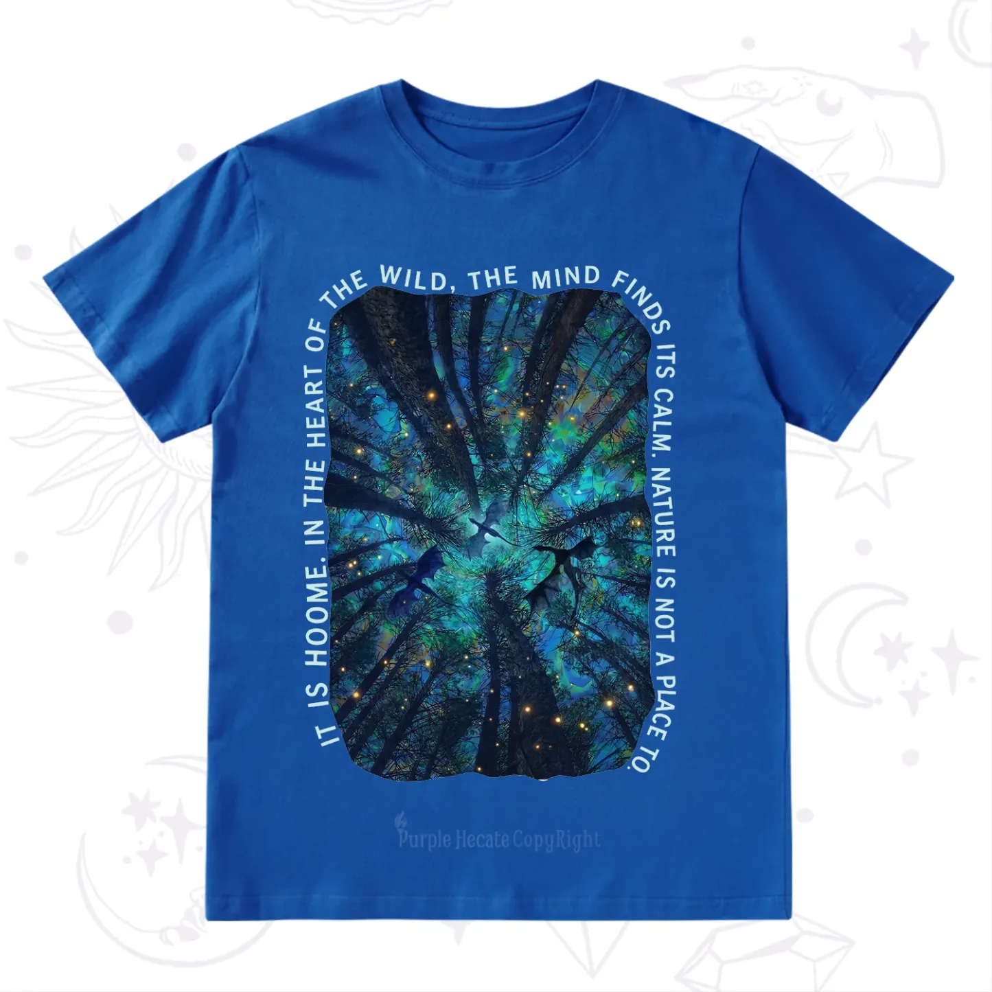 Purplehecate Forest Mindscape Night Sky T-Shirt
