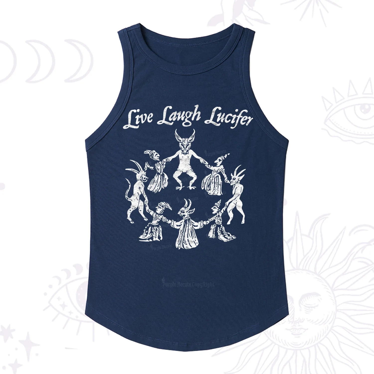 Purplehecate Live Laugh Lucifer Ribbed Tank Top