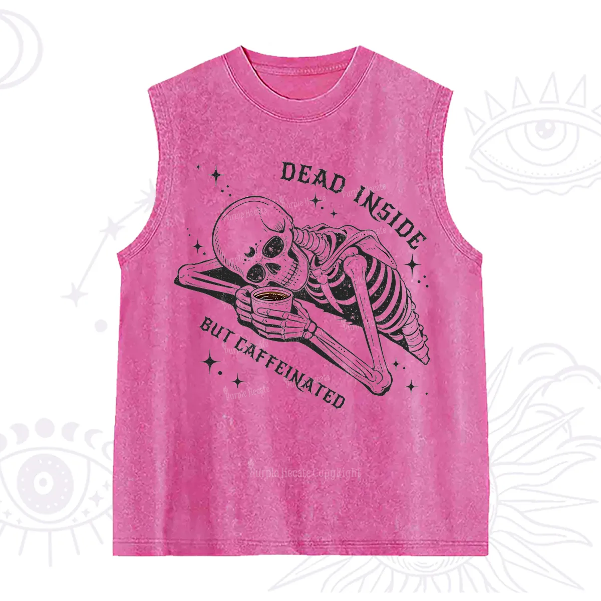 Purplehecate Dead Inside But Caffeinated Washed Tank