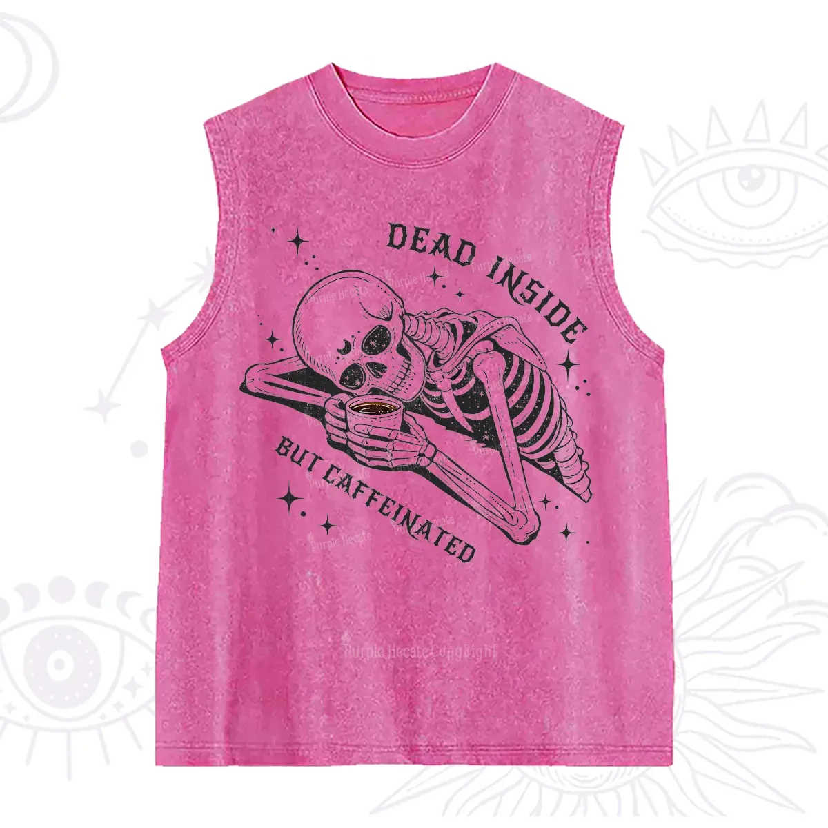 Purplehecate Dead Inside But Caffeinated Washed Tank