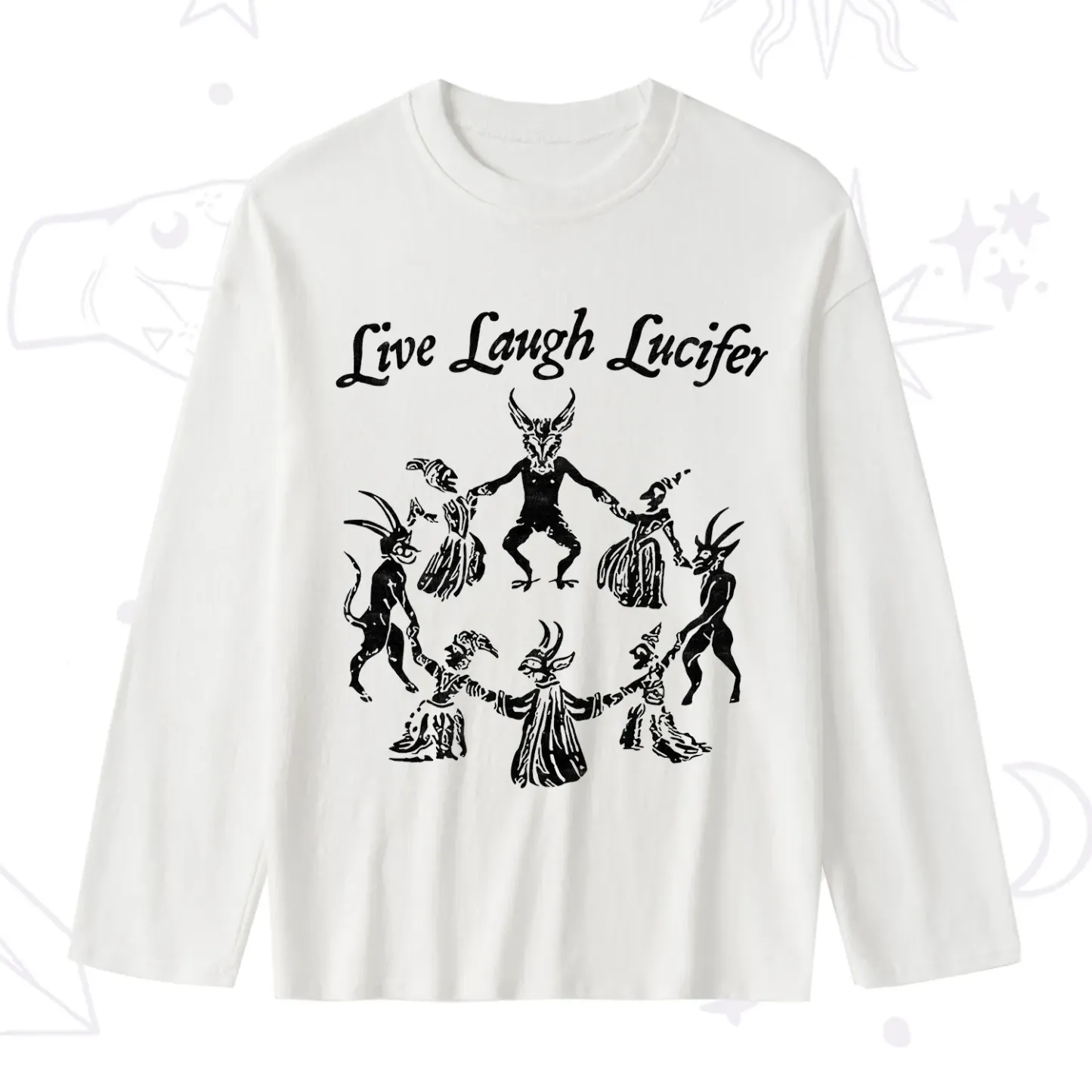Purplehecate Live Laugh Lucifer Slub Long Sleeve T-Shirt