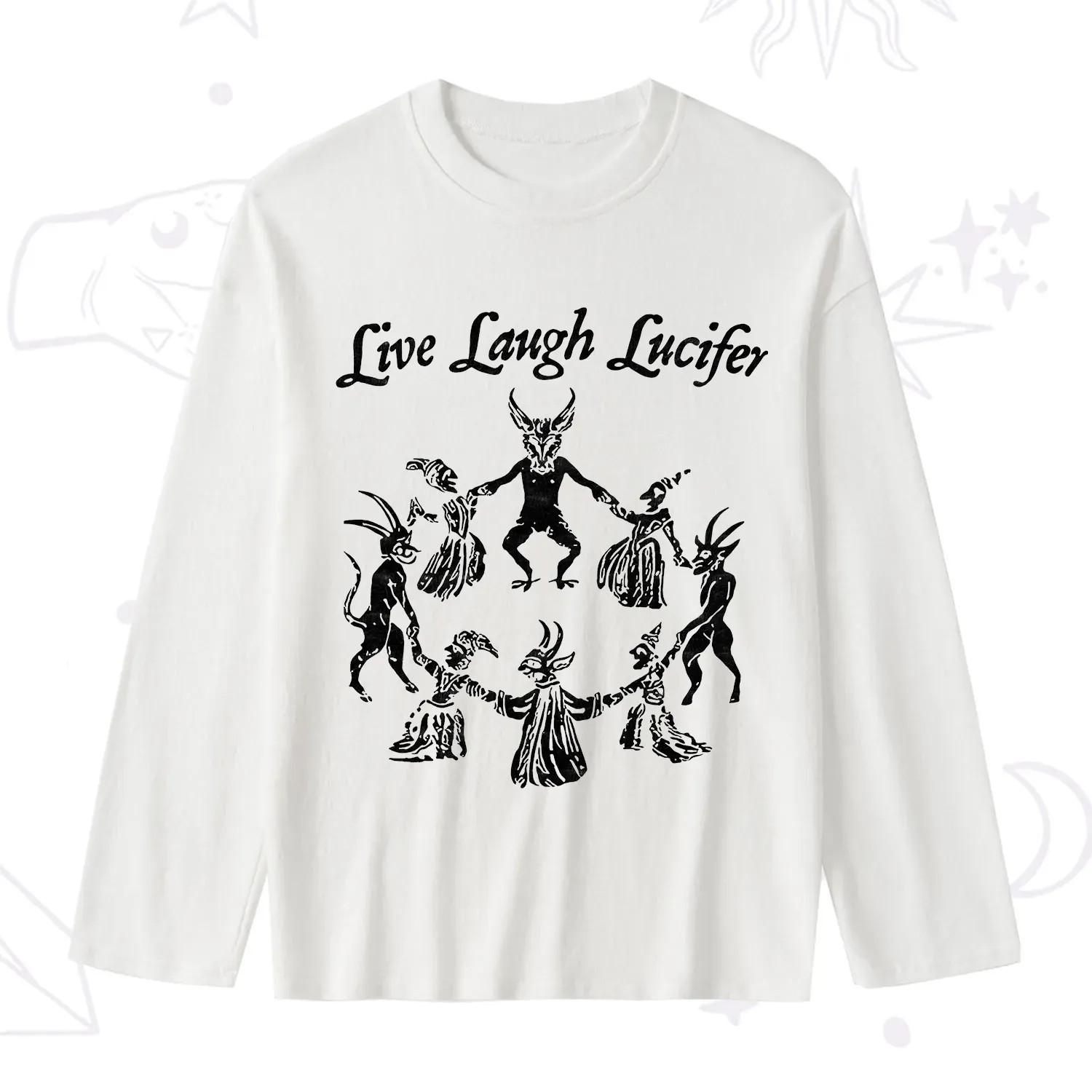 Purplehecate Live Laugh Lucifer Slub Long Sleeve T-Shirt