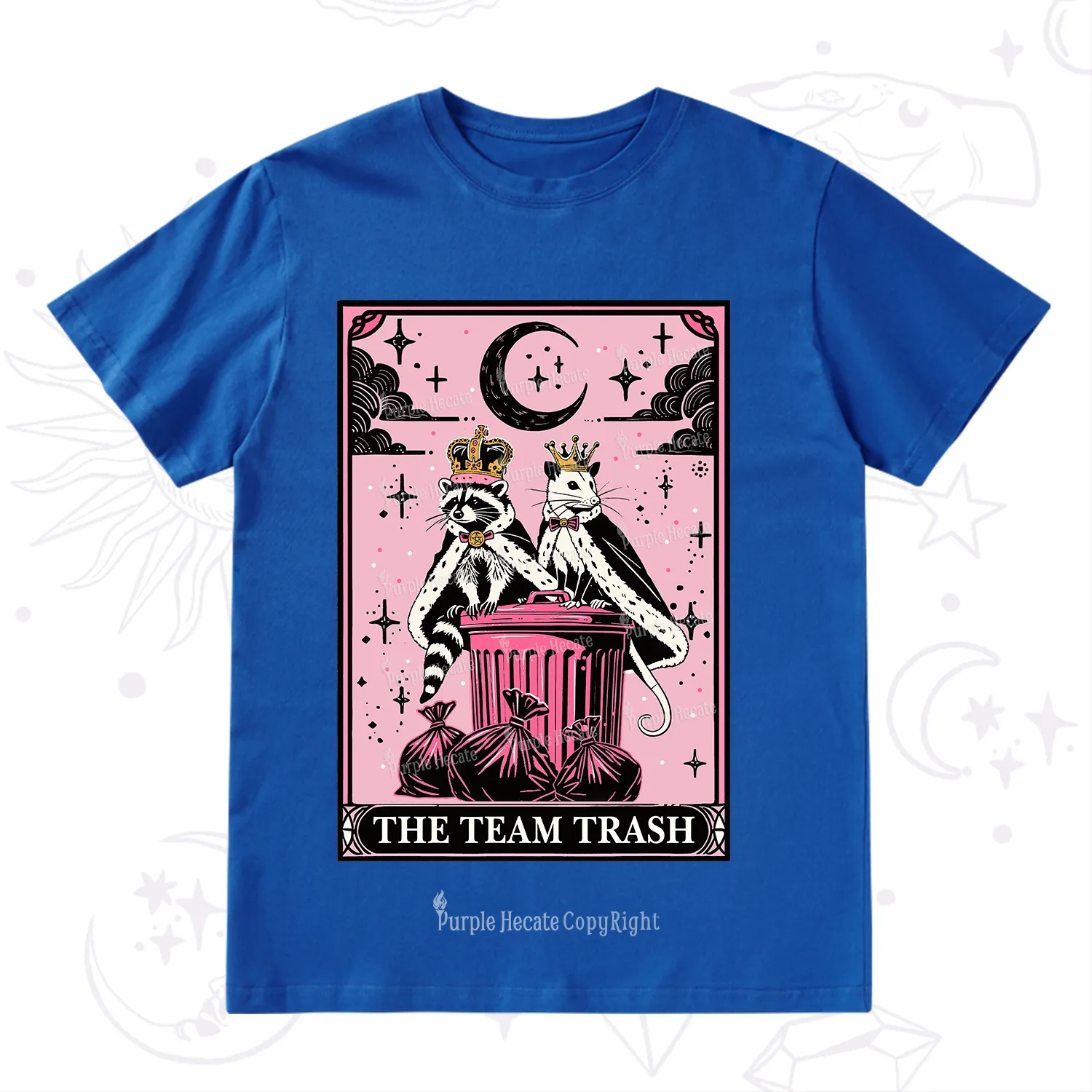 Purplehecate The Trash Kingdom's Tarot Opossum and Raccoon T-Shirt