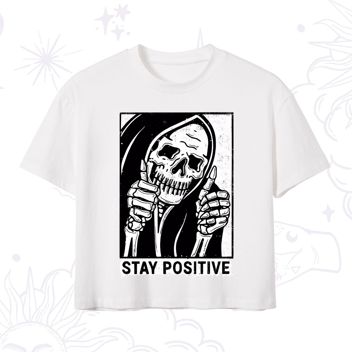 Purplehecate Stay Positive Crop T-Shirt 