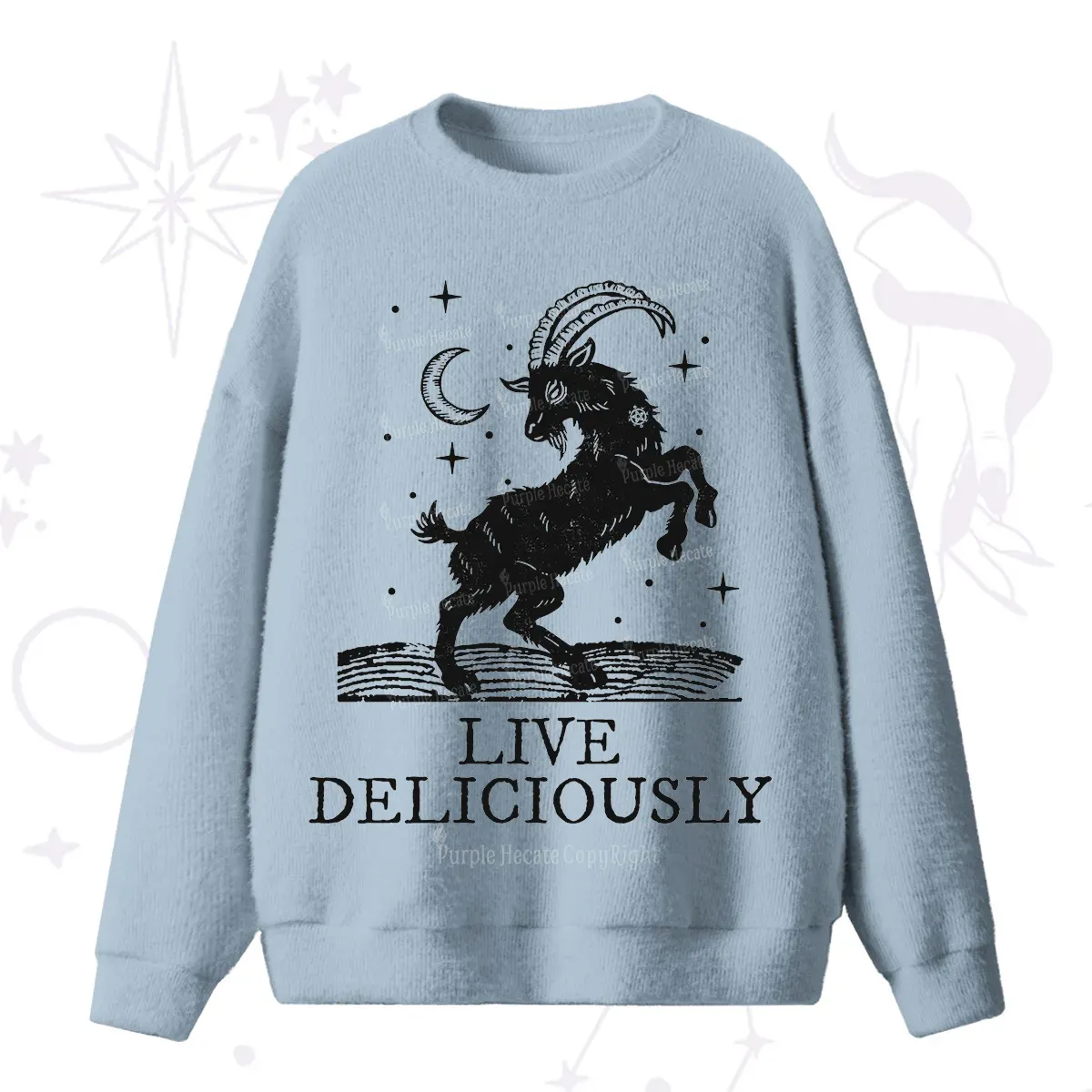 Purplehecate Live Deliciously Fuzzy Ugly Sweater