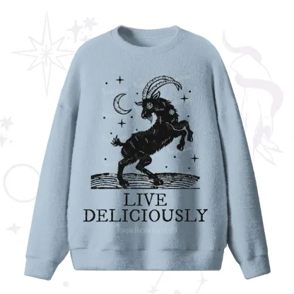 Purplehecate Live Deliciously Fuzzy Ugly Sweater