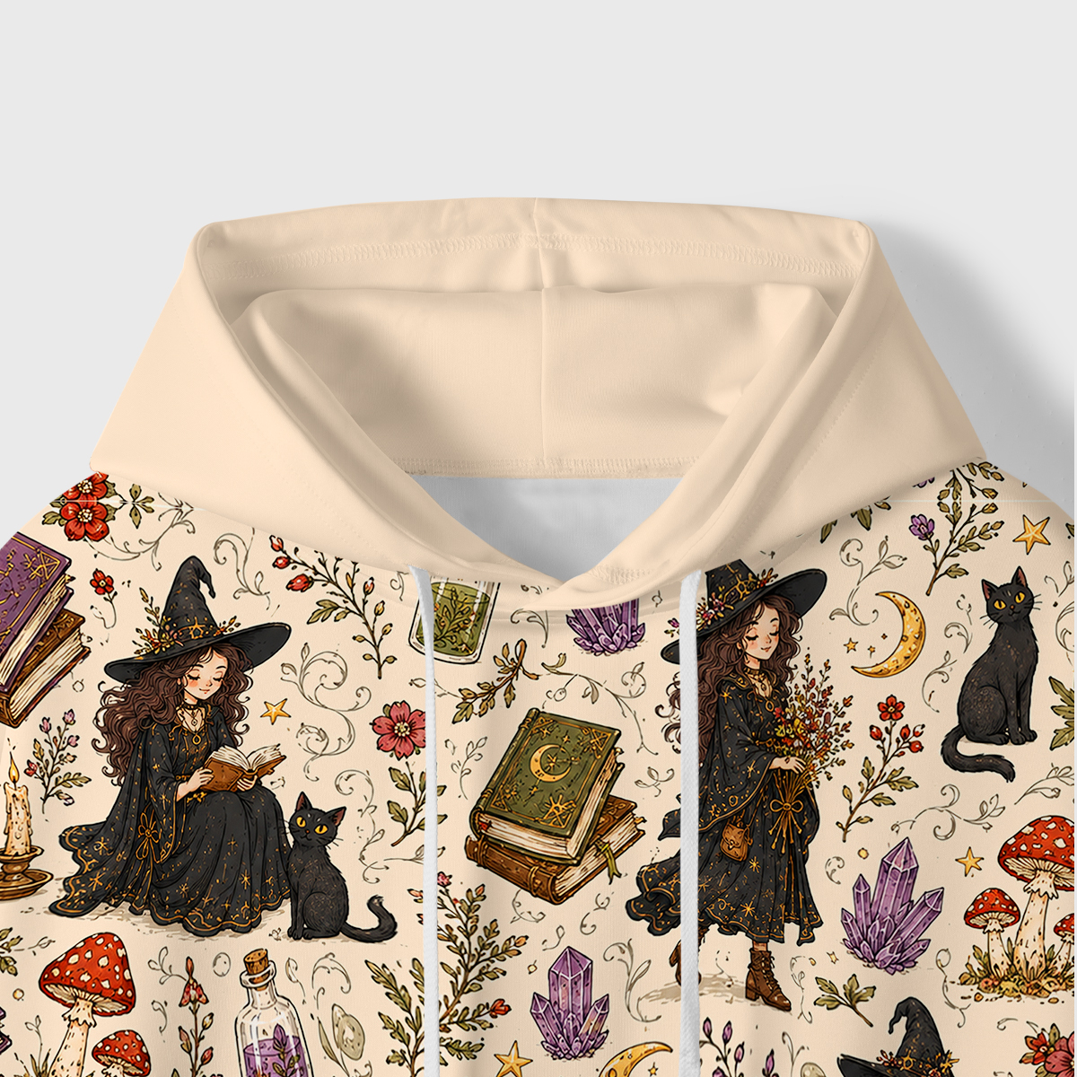 Purplehecate Herbal Witch All-Over Print Hoodie