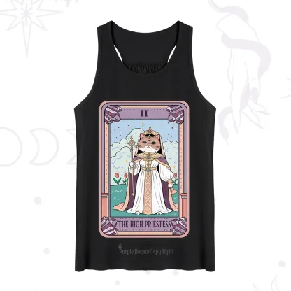 Purplehecate The High Priestess Cat Tarot Tank