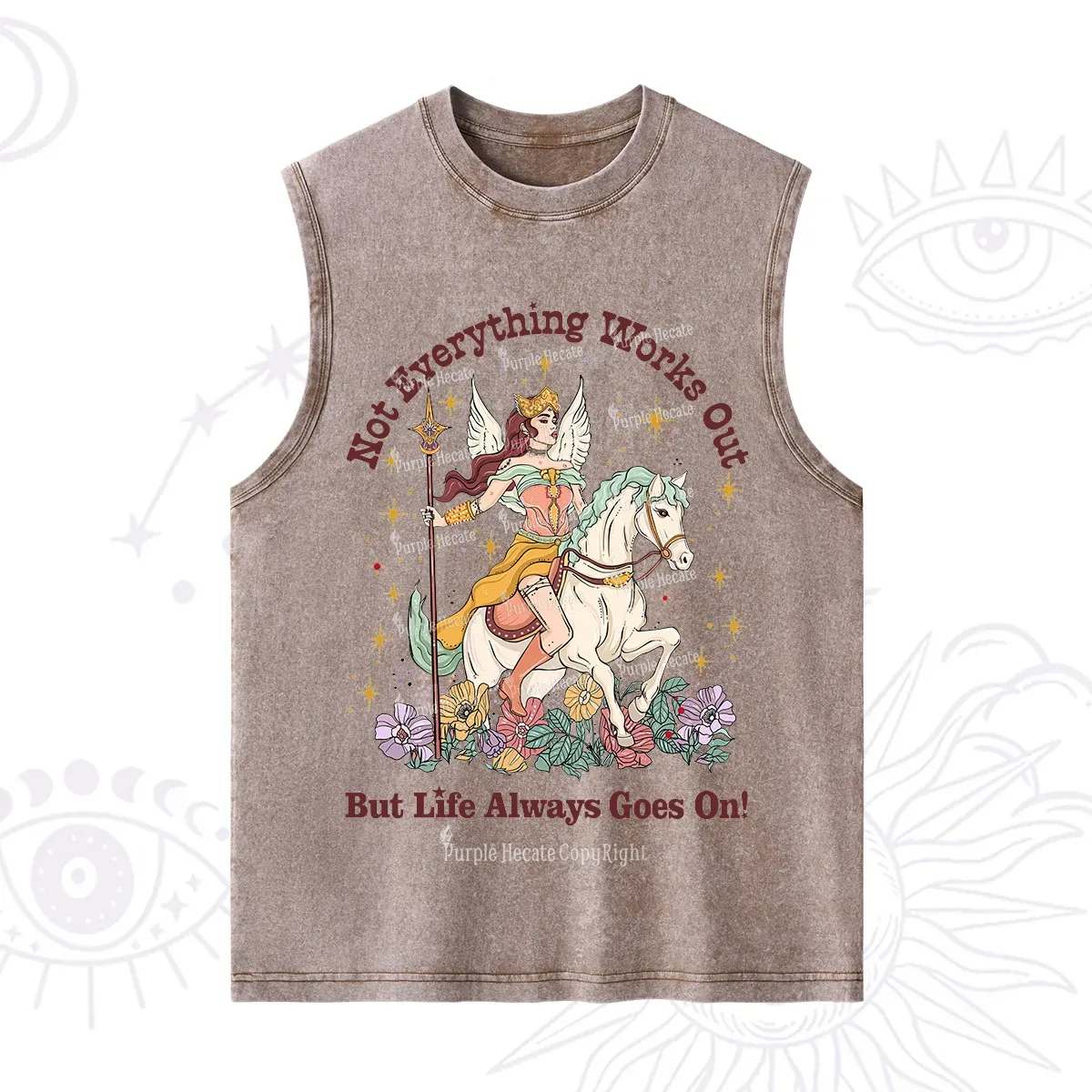 Purplehecate Not Everything Works Out But Life Always Goes On Washed Tank