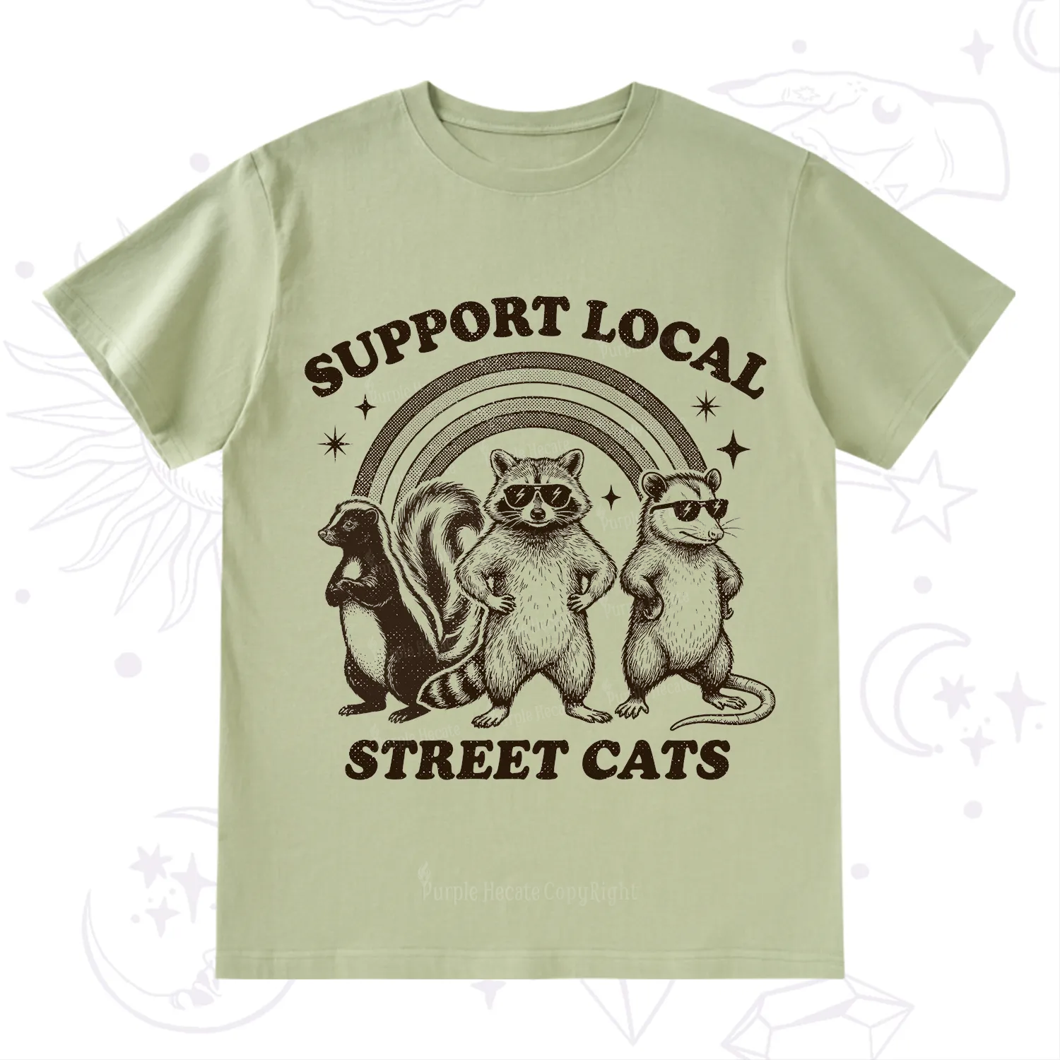 Purplehecate Support your local street cats T-Shirt
