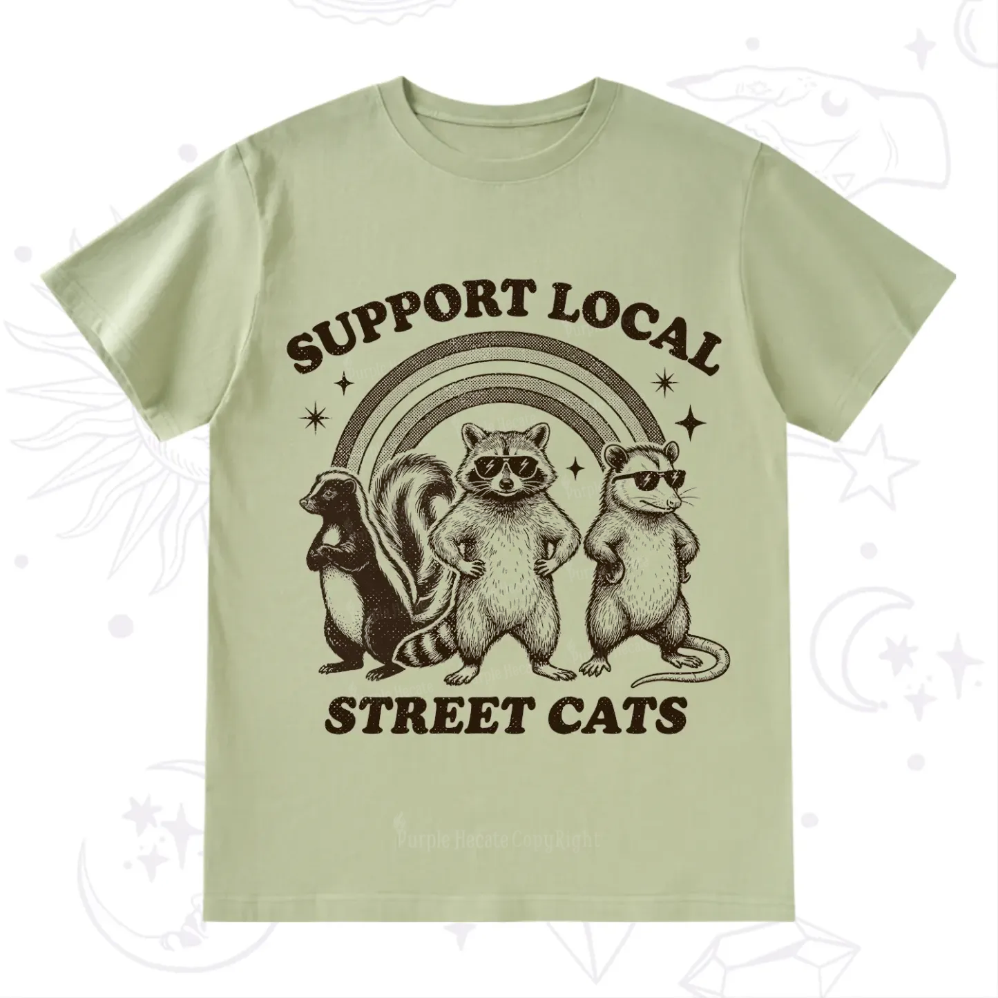 Purplehecate Support your local street cats T-Shirt