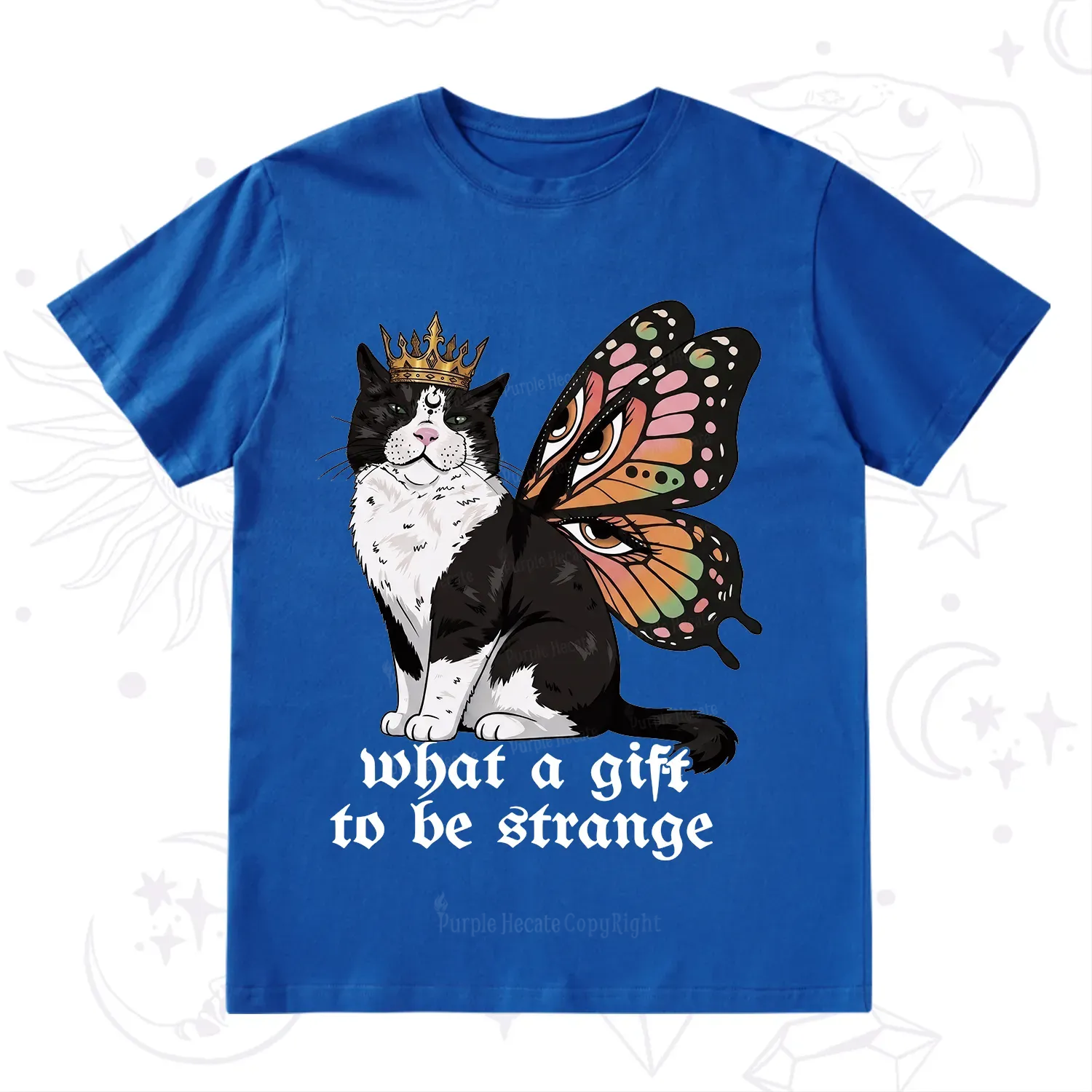Purplehecate What a Gift to Be Strange Cat T-Shirt