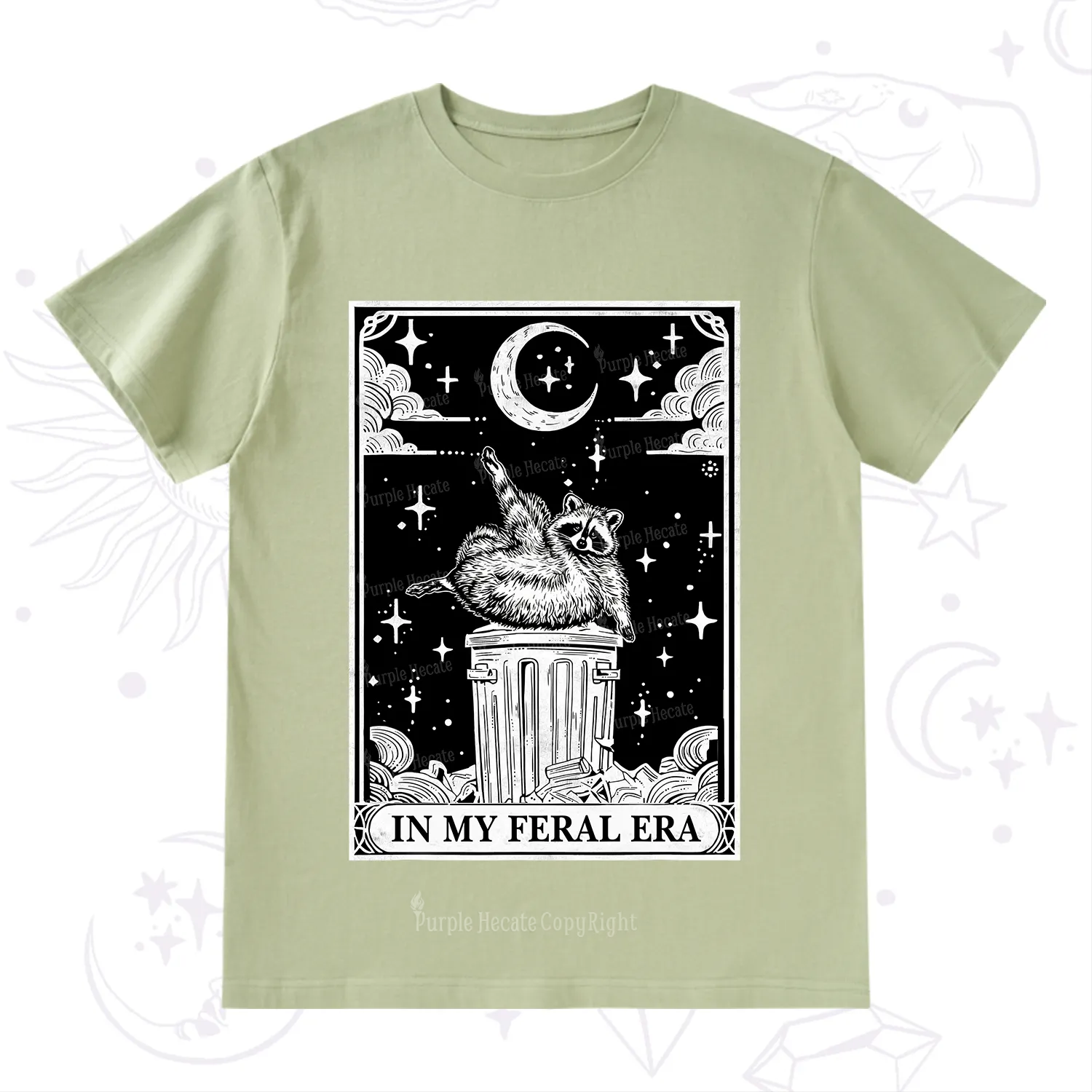 Purplehecate In My Feral Era Raccoon Tarot T-Shirt