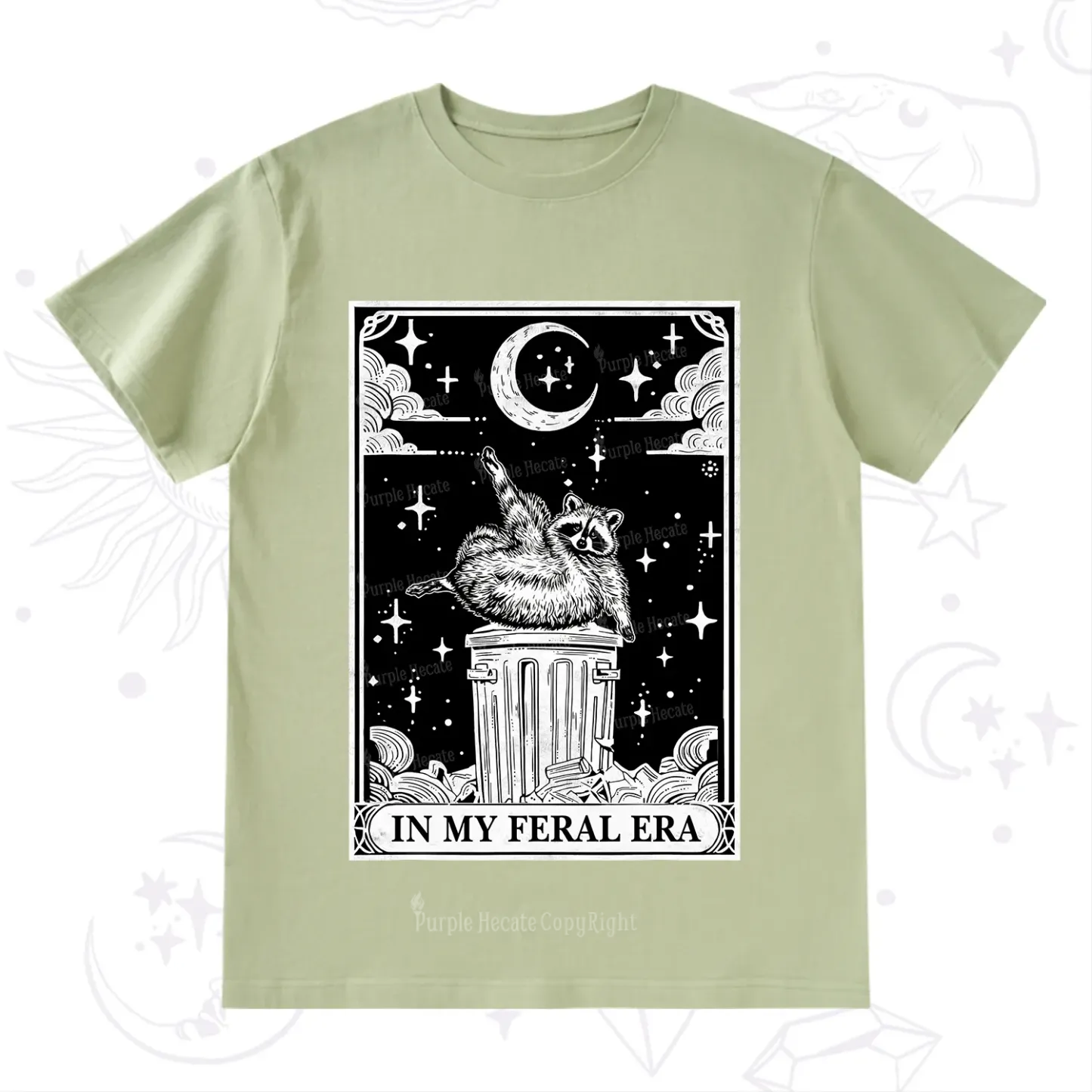 Purplehecate In My Feral Era Raccoon Tarot T-Shirt