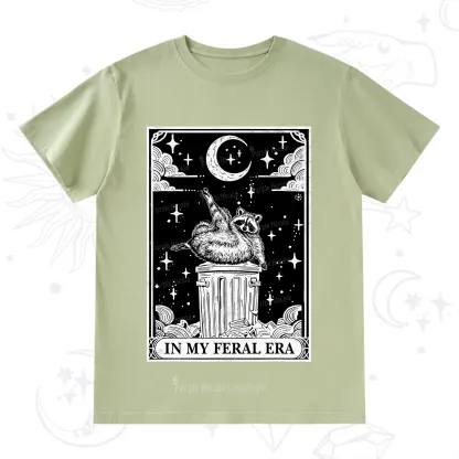 Purplehecate In My Feral Era Raccoon Tarot T-Shirt