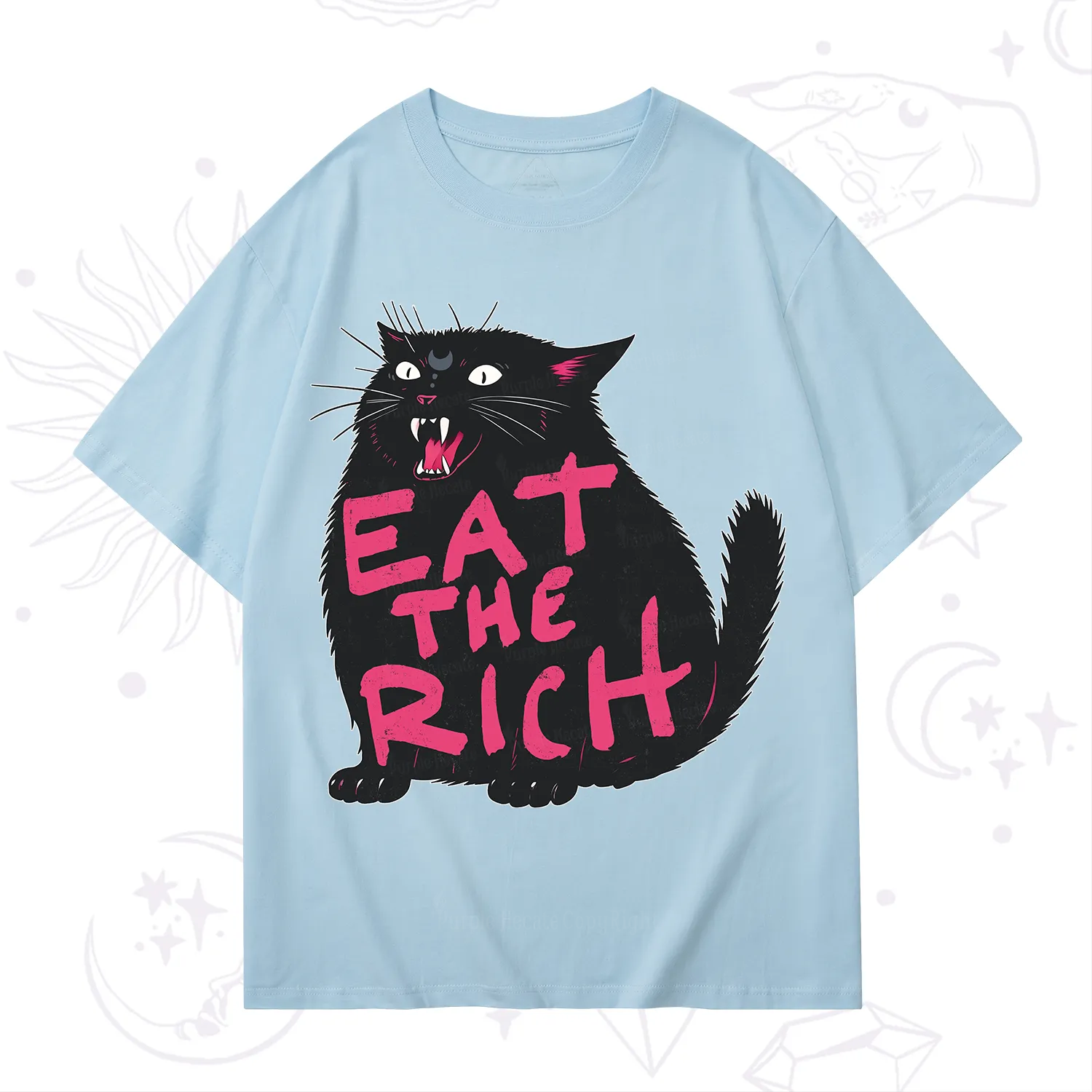 Purplehecate Eat The Rich Cat T-Shirt
