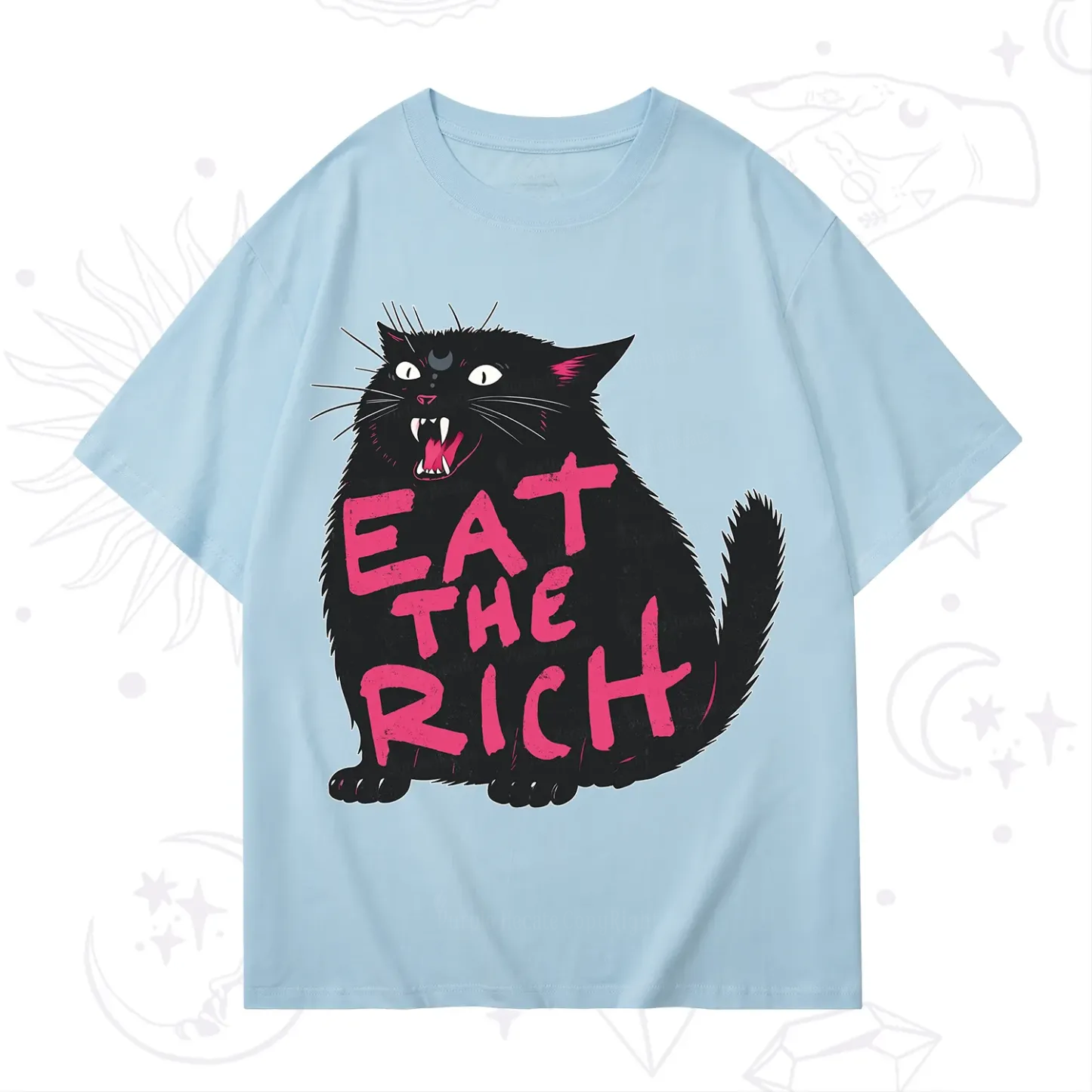 Purplehecate Eat The Rich Cat T-Shirt