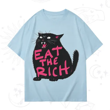 Purplehecate Eat The Rich Cat T-Shirt