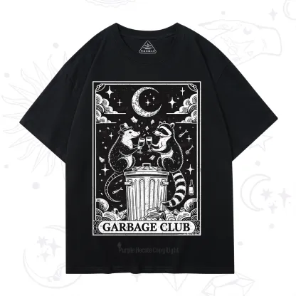 Purplehecate The Garbage Club Tarot Raccoon Party T-Shirt