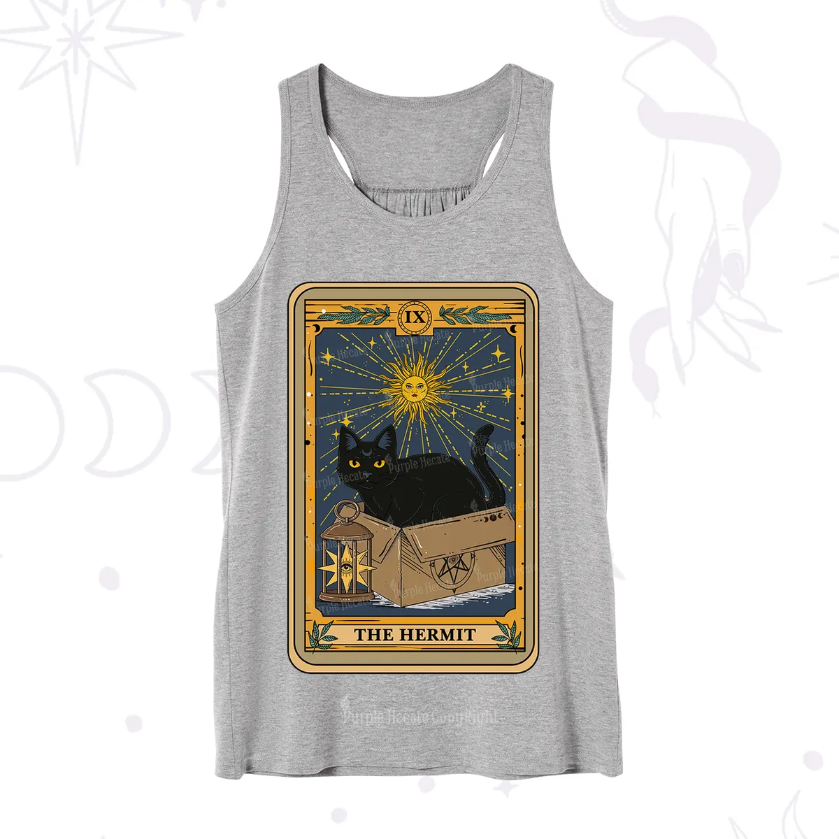 Purplehecate The Hermit Card Cat Lover Tank