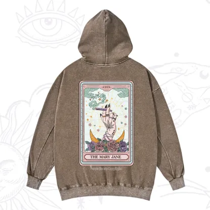 Purplehecate The Mary Jane Tarot Washed Hoodie