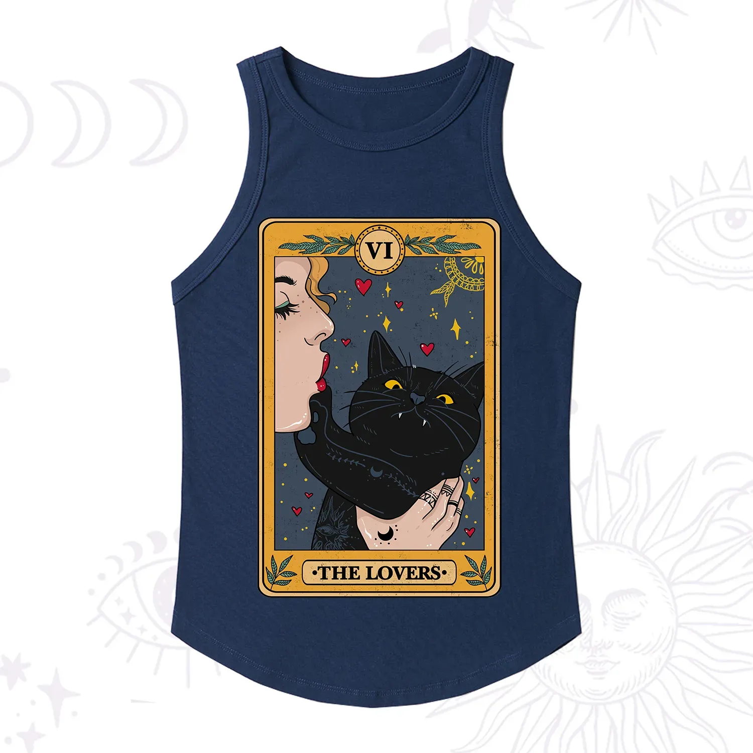 Purplehecate The Lovers Cat Tarot Racerback Tank Top