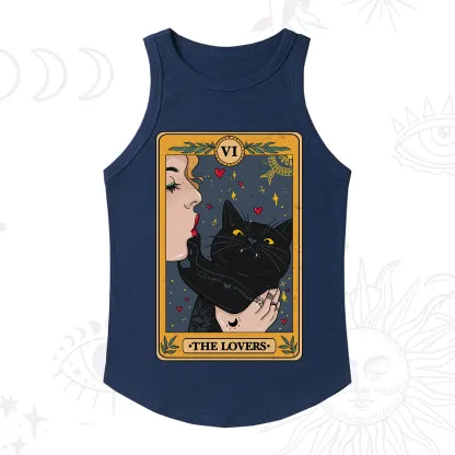 Purplehecate The Lovers Cat Tarot Racerback Tank Top