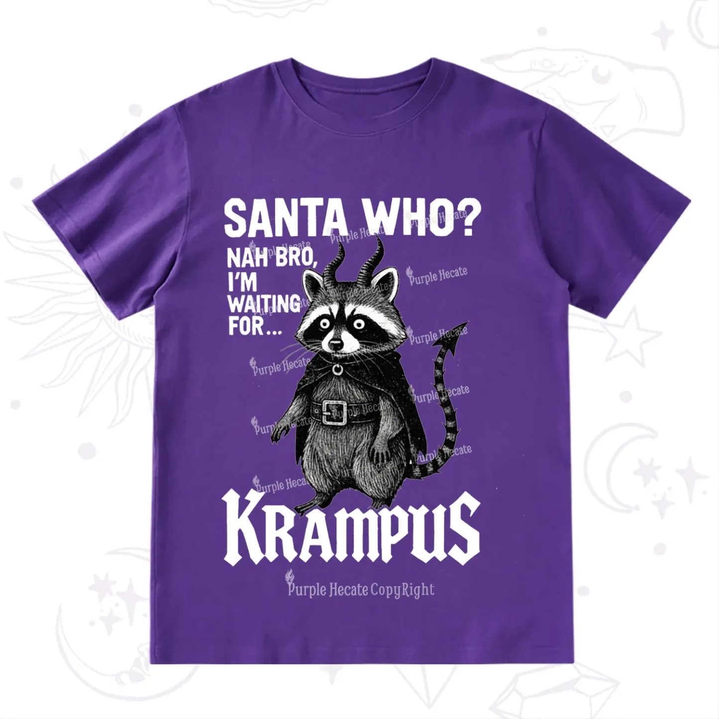 Purplehecate Santa Who? Nah Bro I'm Waiting for Krampus Christmas T-Shirt