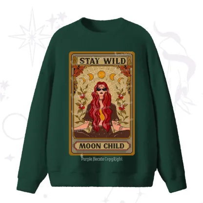 Purplehecate The Stay Wild Moon Child Oracle Card Fuzzy Ugly Sweater