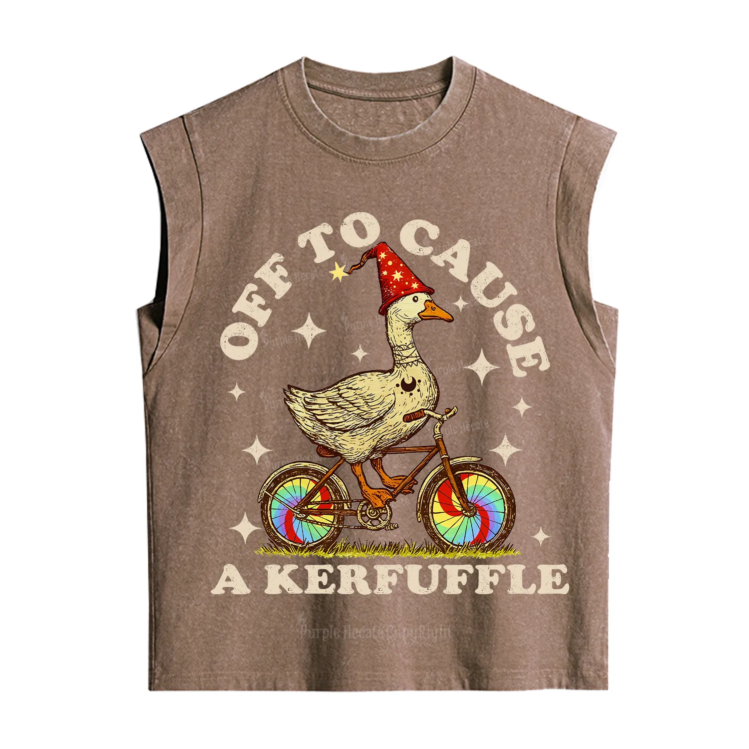 Purplehecate Off to Cause a Kerfuffle Goose Vintage Washed Tank