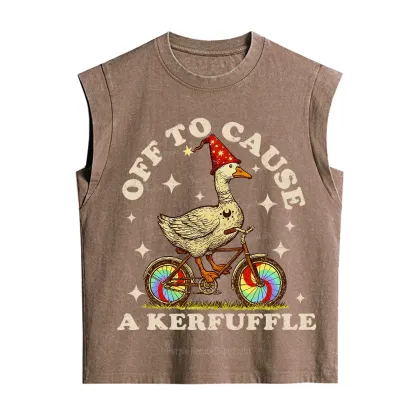 Purplehecate Off to Cause a Kerfuffle Goose Vintage Washed Tank
