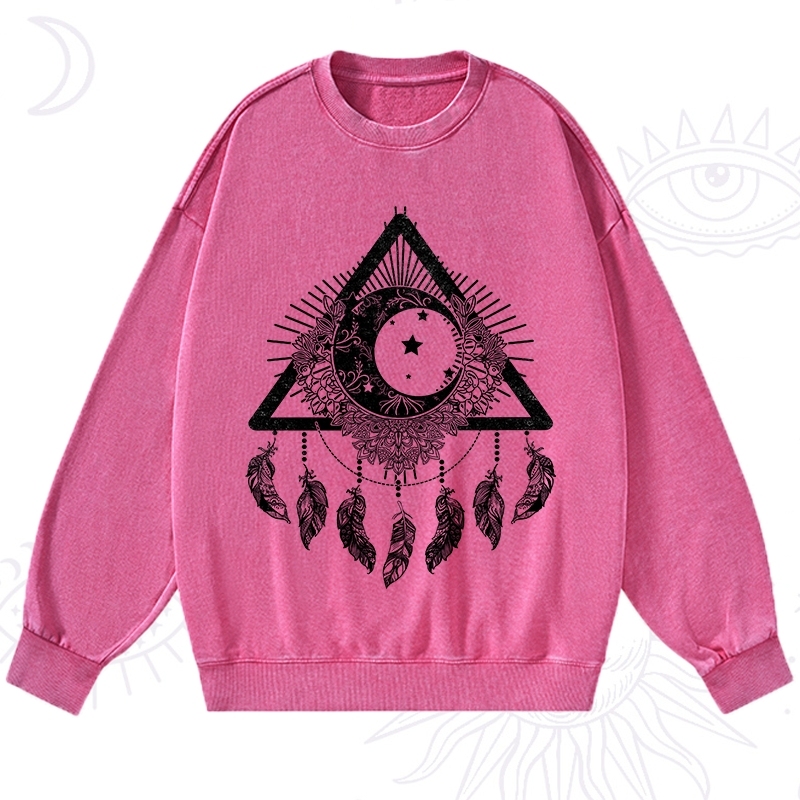 Purplehecate Starry Moon Dreamcatcher Washed Sweatshirt