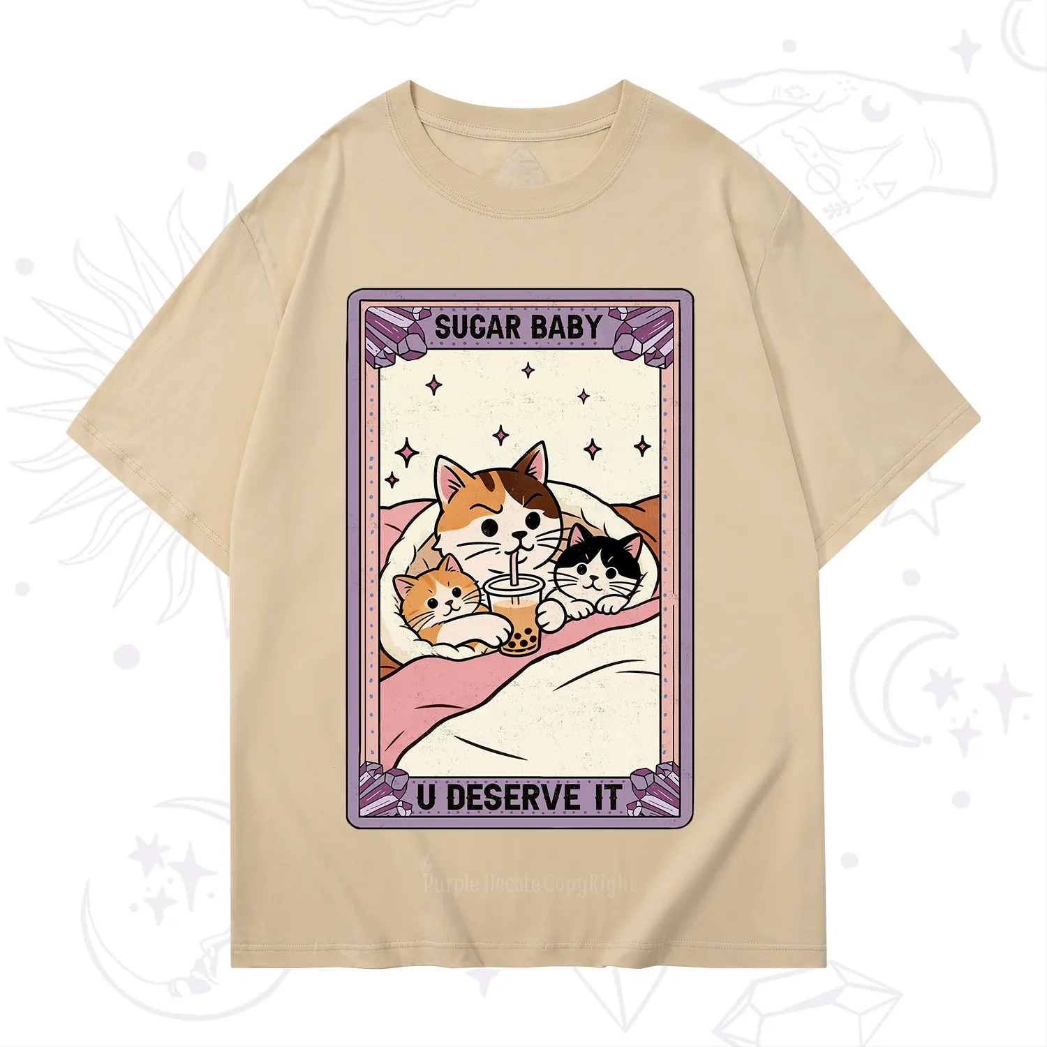 Purplehecate The Sugar Baby Cat Tarot T-Shirt