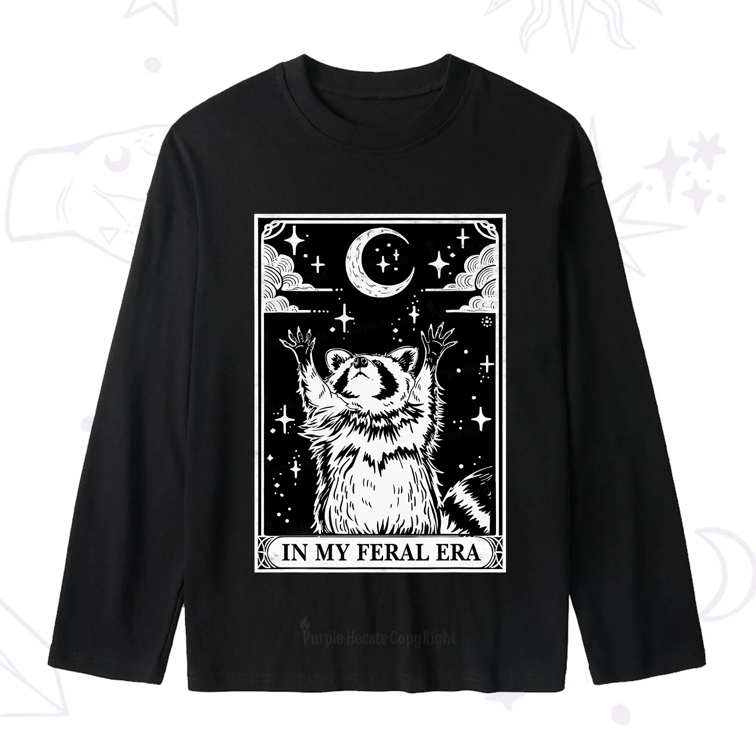 Purplehecate The In My Feral Era Oracle Card Slub Long Sleeve T-Shirt