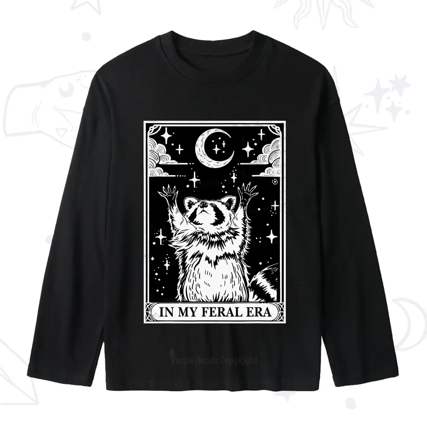 Purplehecate The In My Feral Era Oracle Card Slub Long Sleeve T-Shirt