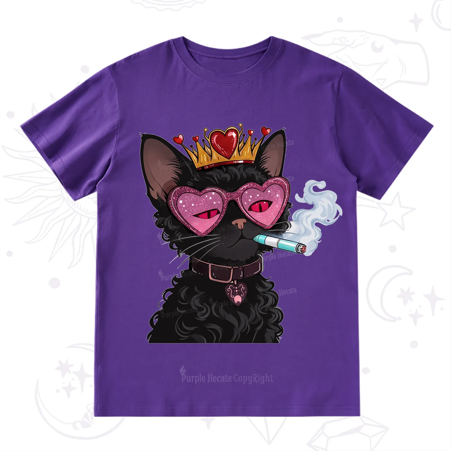 Purplehecate Join the Baddie Era Queen Cat T-Shirt