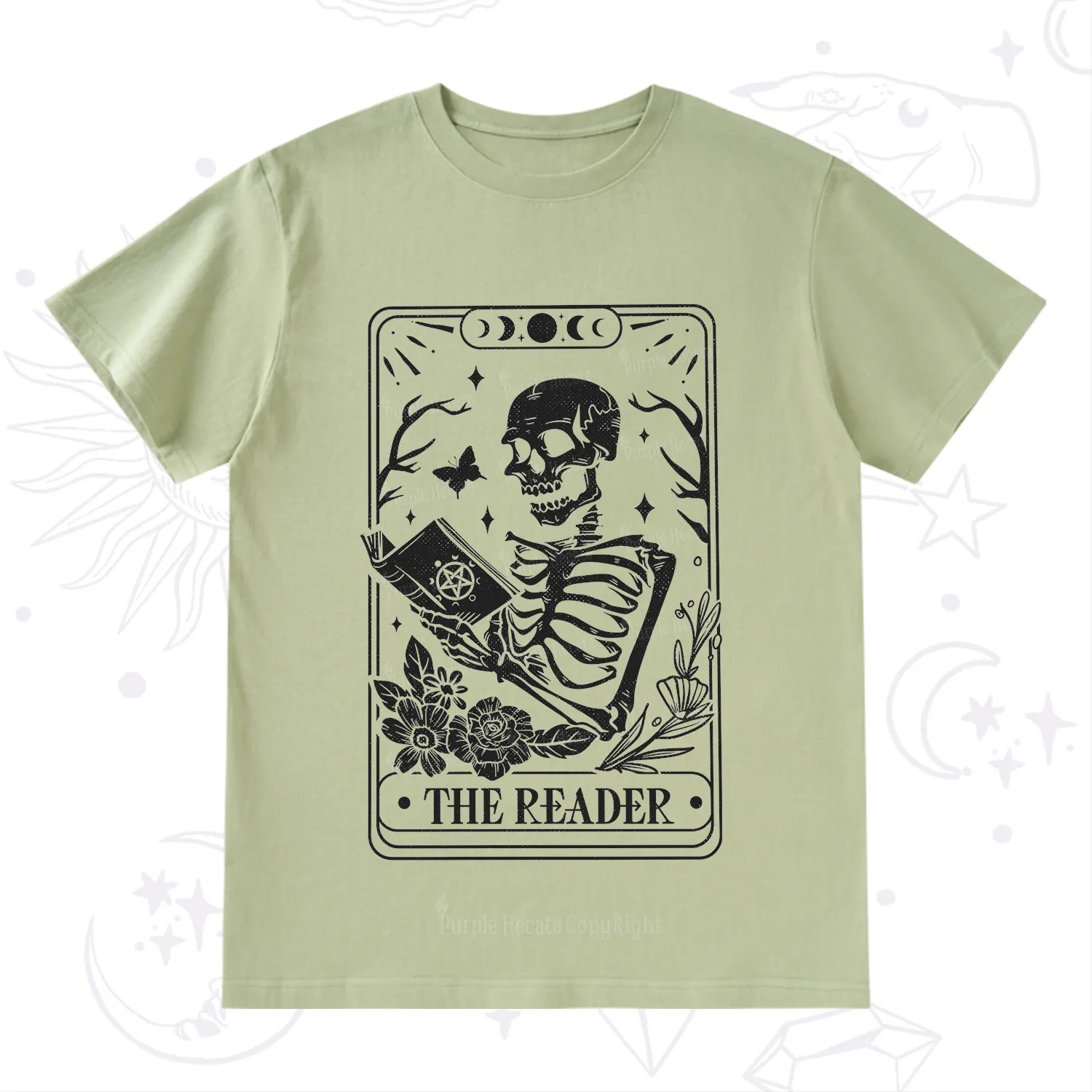 Purplehecate The Reader Tarot Card T-Shirt
