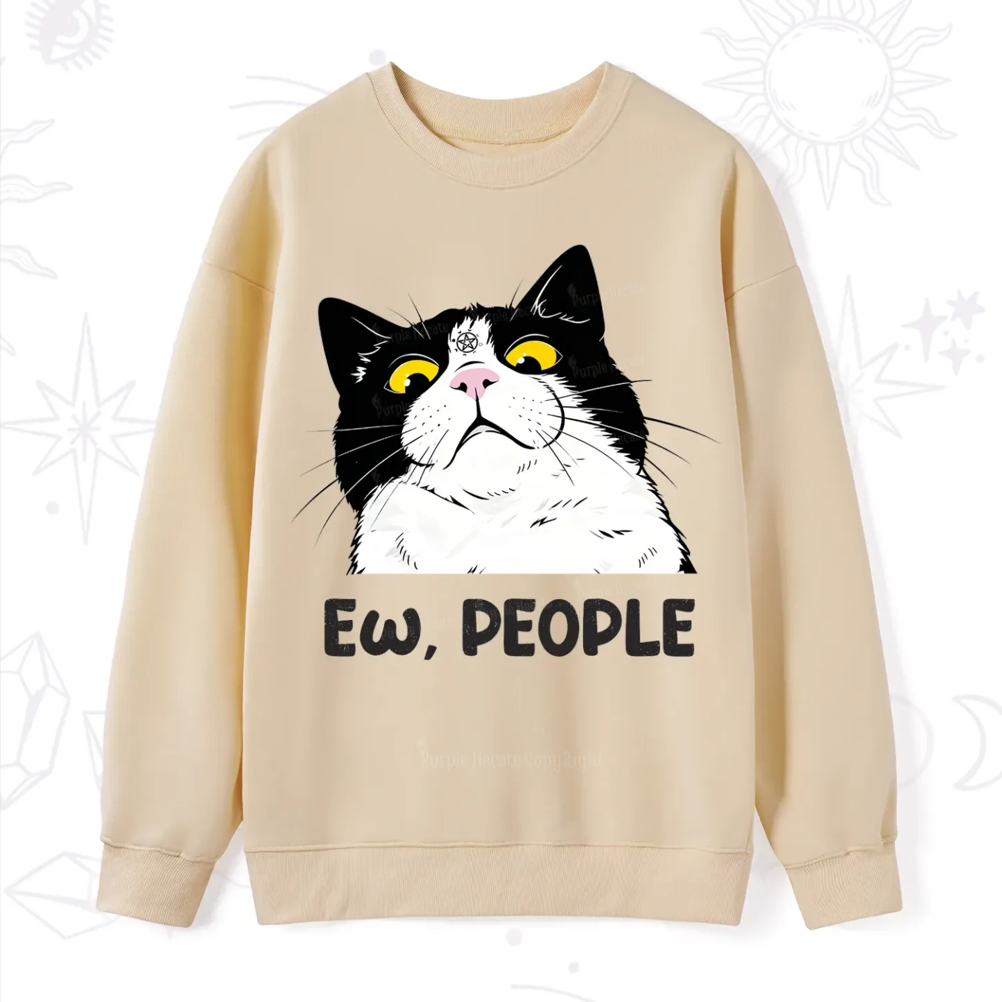 Purplehecate Ew People Cat Sweatshirt