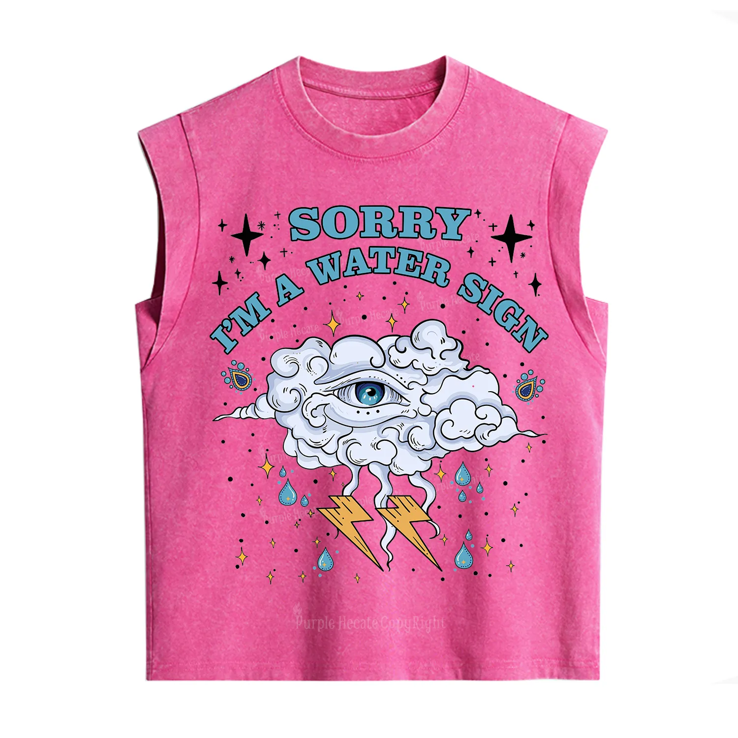 Purplehecate Sorry I'm A Water Sign Vintage Washed Tank