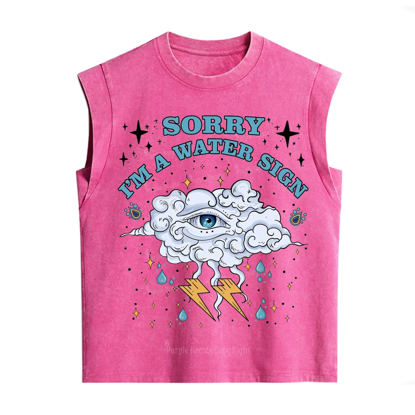 Purplehecate Sorry I'm A Water Sign Vintage Washed Tank