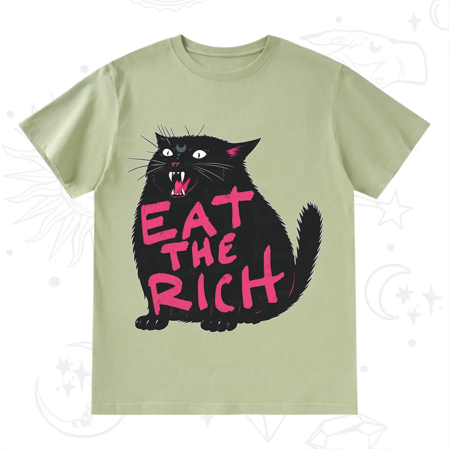 Purplehecate Eat The Rich Cat T-Shirt