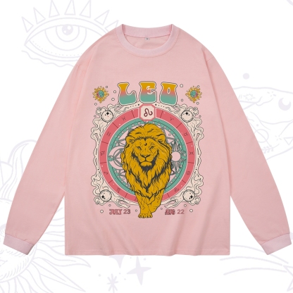 Purplehecate Leo Cosmic Zodiac Long Sleeve T-Shirt