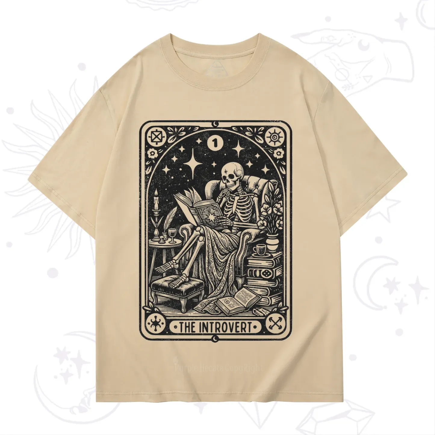 Purplehecate The Introvert Tarot Card T-Shirt