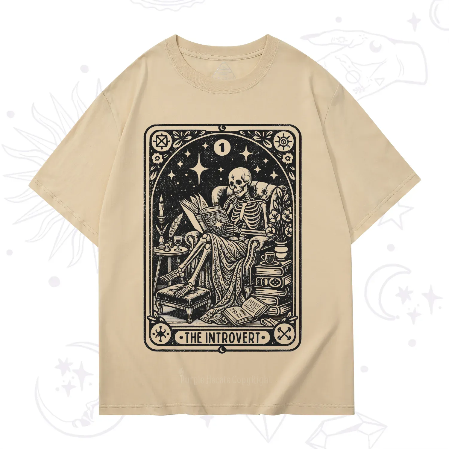 Purplehecate The Introvert Tarot Card T-Shirt