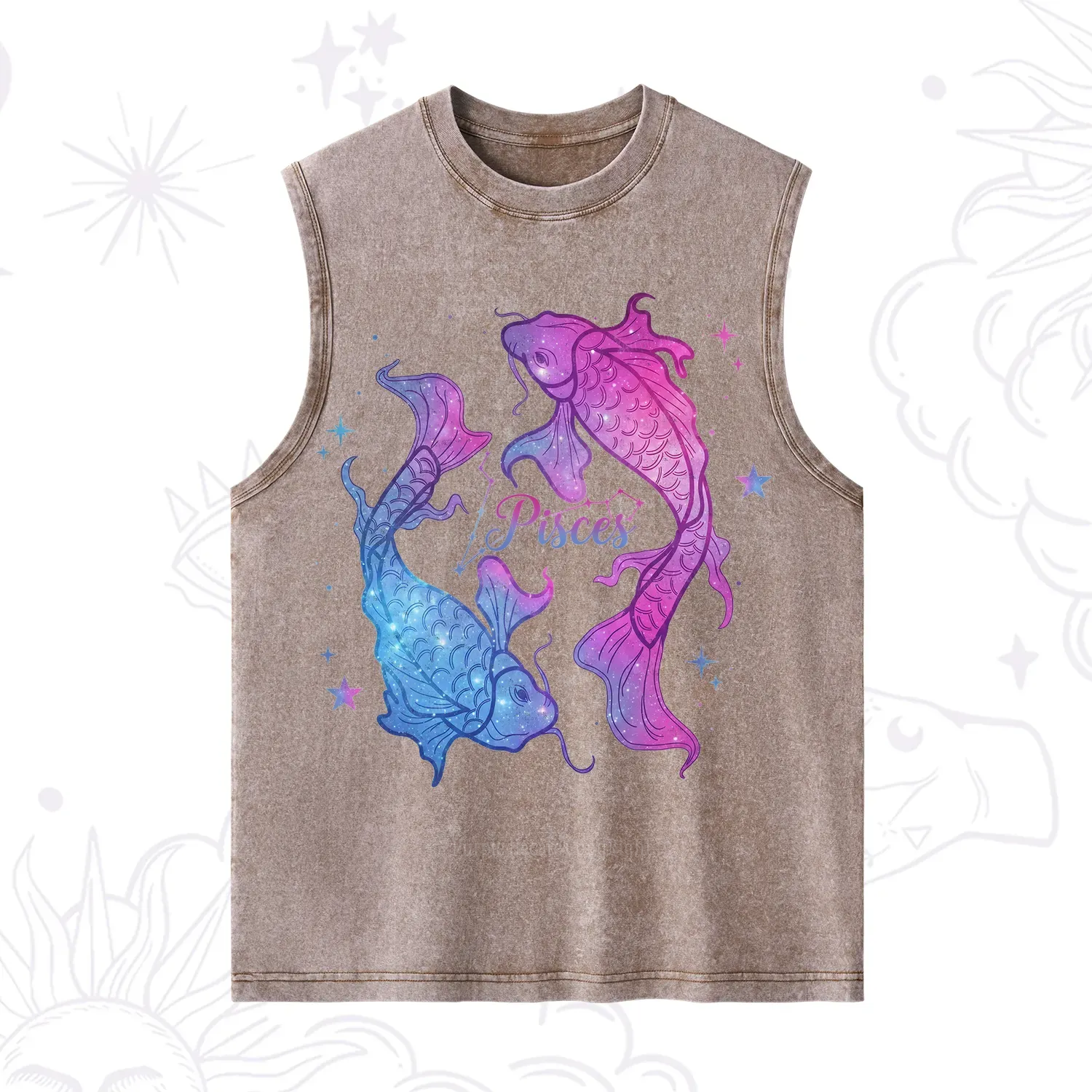 Purplehecate Pisces Zodiac Washed Tank