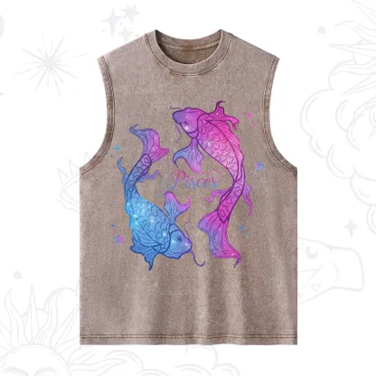 Purplehecate Pisces Zodiac Washed Tank