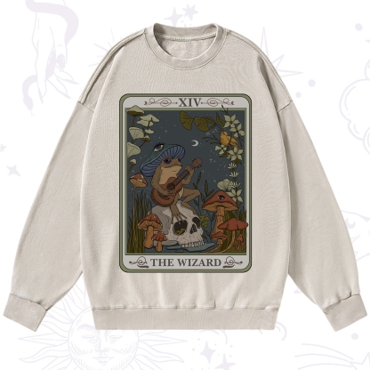 Purplehecate The Wizard Tarot Washed Sweatshirt