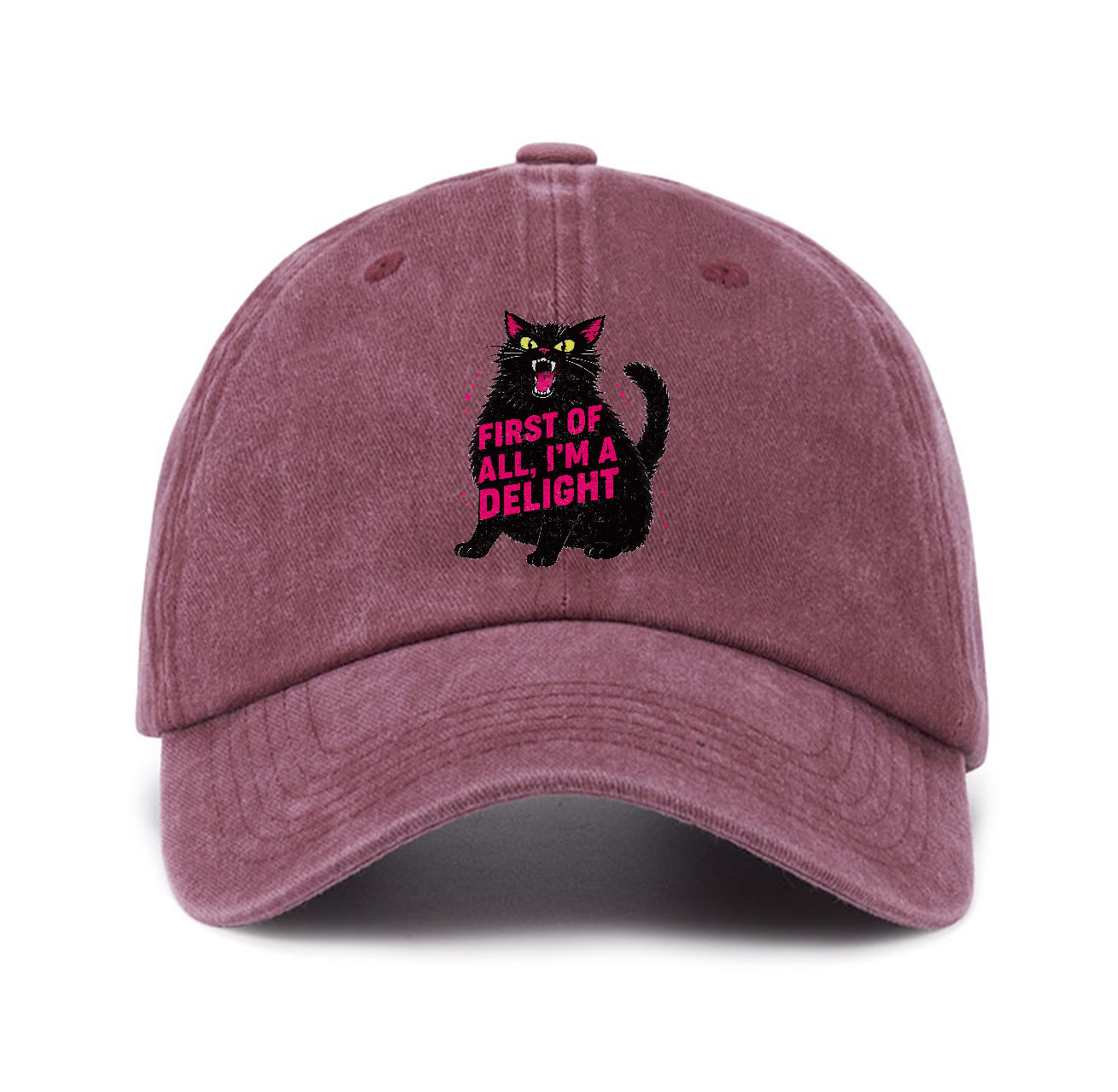 Purplehecate First Of All I'm A Delight Cat Baseball Cap