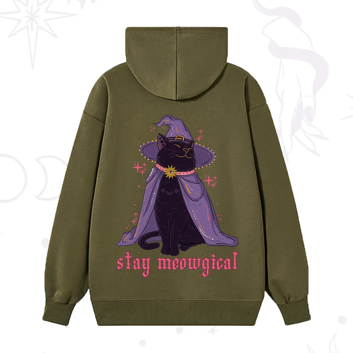 Purplehecate Stay Meowgical Cat Hoodie