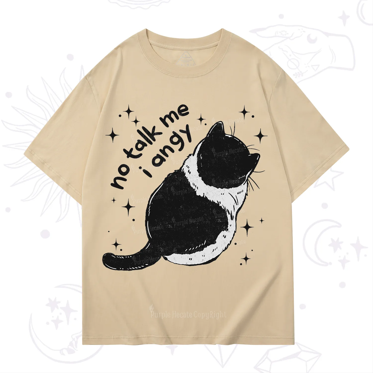 Purplehecate No Talk Me Im Angy Cat T-Shirt